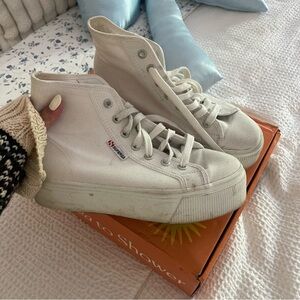High Top Supergas in White